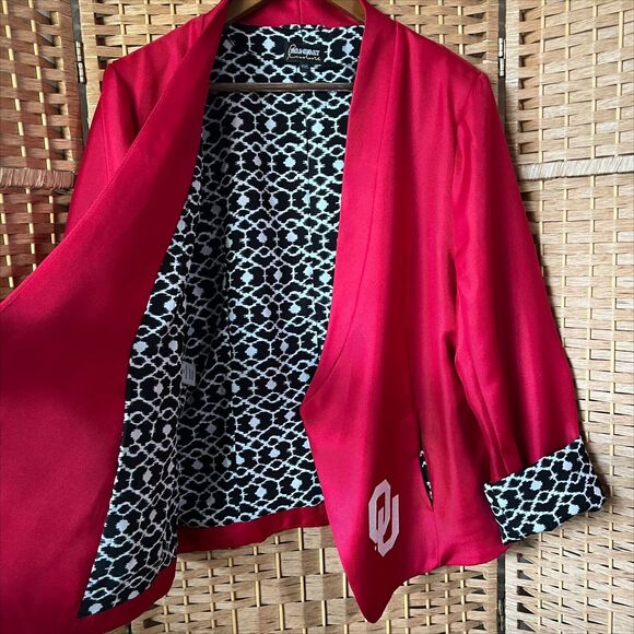 Gameday Couture University of Oklahoma OU Crimson Red Blazer Women's Size 2XL - Picture 5 of 14